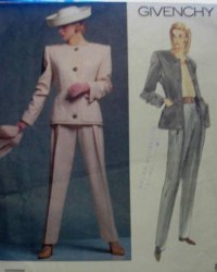 2643 GIVENCHY EZ PANEL HIP JACKET,PANTS 1991 PATTERN 6-8,12-22